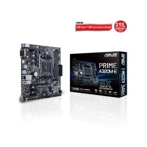 ASUS PRIME A320M-E AMD A320 Soket AM4 DDR4 3200MHz (O.C.)USB 3.1 mATX Anakart