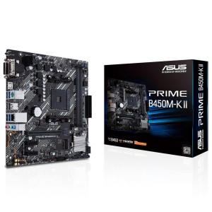 ASUS PRIME B450M-K II AMD B450 Soket AM4 DDR4 4400MHz (O.C.) M.2 mATX Anakart