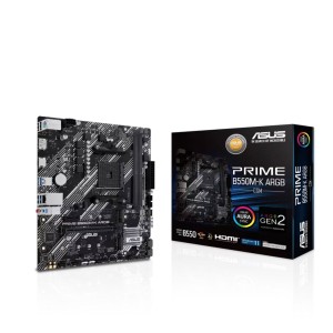 ASUS PRIME B550M-K ARGB CSM AMD B550 Soket AM4 DDR4 5100MHz 2xM.2 mATX Anakart