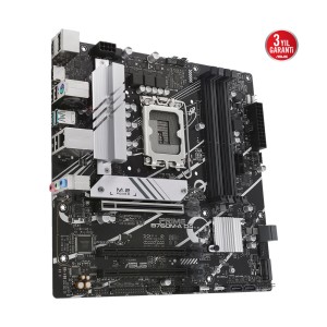 ASUS PRIME B760M-A D4 CSM Intel B760 LGA1700 DDR4 5333Mhz 2xM2 USB3.2 mATX Anakart