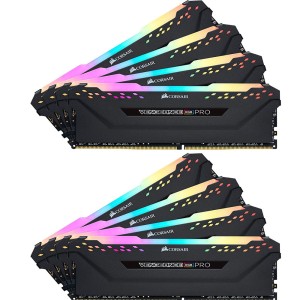 CORSAIR 128GB ( 8 x 16GB) DDR4 3200MHz CL18 Vengeance RGB PRO Siyah PC Ram