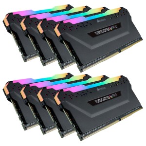 CORSAIR 128GB ( 8 x 16GB) DDR4 3200MHz CL18 Vengeance RGB PRO Siyah PC Ram