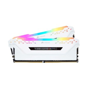 CORSAIR 16GB (2x8GB) Vengeance Beyaz DDR4 3200MHz CL16 RGB Pro Led Dual Kit Ram - CMW16GX4M2C3200C16W