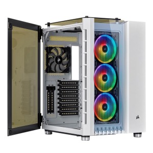 CORSAIR CRYSTAL Serisi 680X Temperli Cam 120mm RGB Fanlı Mid-Tower Beyaz Kasa