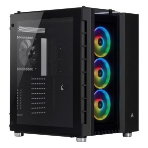 CORSAIR CRYSTAL Serisi 680X Temperli Cam 120mm RGB Fanlı  Mid-Tower Siyah Kasa