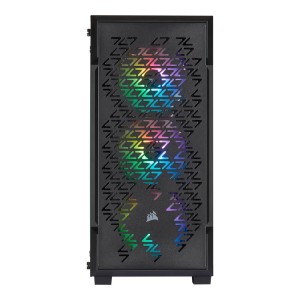 Corsair iCUE 220T RGB Airflow Temperli Camlı Mid Tower Siyah Gaming Kasa