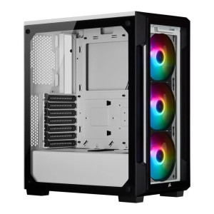 CORSAIR iCUE 220T Temperli Cam 120mm RGB Fanlı Mid-Tower Beyaz Kasa