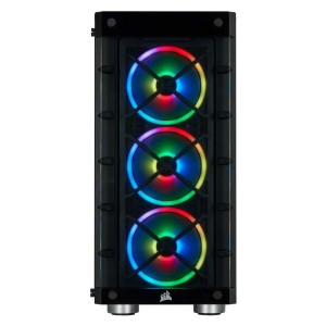 CORSAIR ICUE 465X Temper Camlı 120mm RGB Fanlı Mid-Tower Siyah Kasa