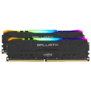 CRUCIAL 32GB (2x16GB) Ballistix Siyah DDR4 3200MHz CL16 1.35V RGB PC Ram