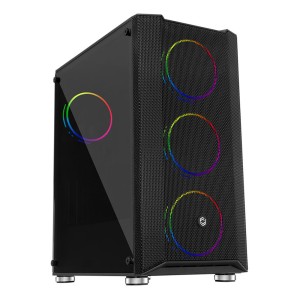 FRISBY FC-9405G PANDA 650W  80+ RGB Fan Temperli Cam Mid-Tower Gaming Kasa