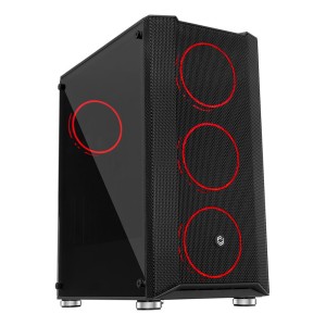 FRISBY FC-9405G PANDA 650W  80+ RGB Fan Temperli Cam Mid-Tower Gaming Kasa