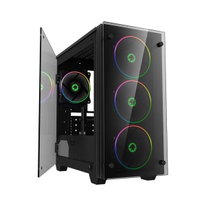 FRISBY GAMEMAX MINI STRATOS 650W 80Plus 4x120mm ARGB Fanlı Micro-ATX Gaming Kasa