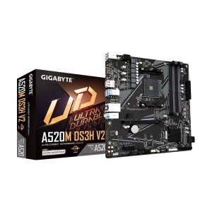 GIGABYTE A520M DS3H V2 AMD A520 Soket AM4 DDR4 4733MHz (O.C.) M.2 mATX Anakart