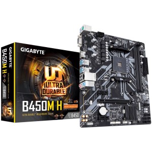 Gigabyte B450M H AMD B450 Soket AM4 DDR4 3600 MHz (O.C.) M2 mATX Anakart