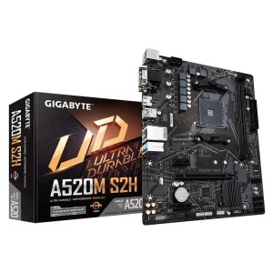 GIGABYTE A520M-S2H AMD A520 Soket AM4 DDR4 5100MHz (O.C.) M.2 mATX Anakart