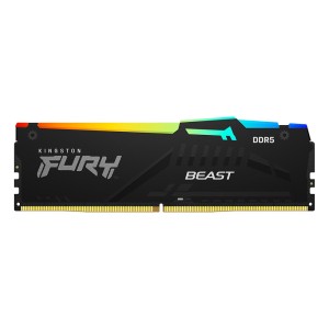 Kingston Fury Beast RGB 16GB (1x16) DDR5 4800MHZ Siyah CL38 PC Ram-(KF548C38BBA-16)