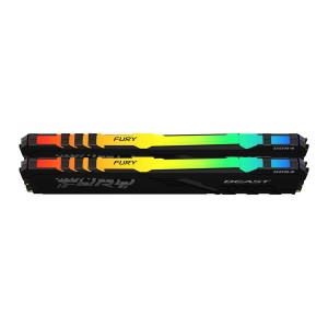 Kingston Fury Beast RGB (KF432C16BBAK2/64)  64GB (2x32)  DDR4 3200MHz Siyah CL16 PC Ram