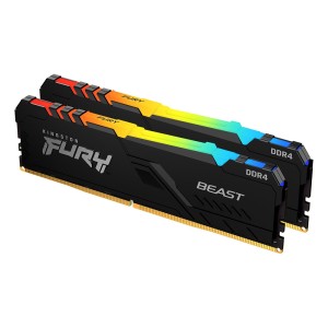 Kingston Fury Beast RGB (KF432C16BBAK2/64)  64GB (2x32)  DDR4 3200MHz Siyah CL16 PC Ram