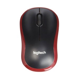 LOGITECH M185 Kablosuz Kırmızı-Siyah Mouse