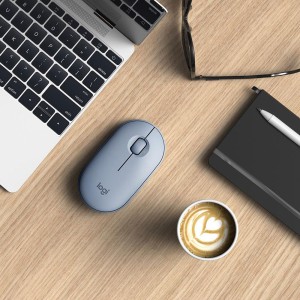 LOGITECH PEBBLE M350 Mavi-Gri Kablosuz Mouse 