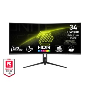 MSI 34 MAG 342CQR E2  180HZ 1MS  VA 3440X1440 (WQHD) 21:9 Kavisli Gaming Monitör