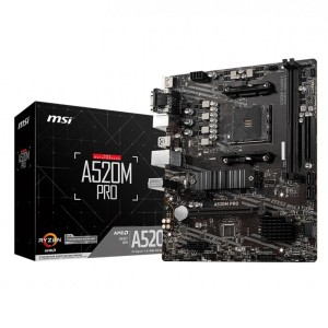 MSI A520M PRO Amd A520 Soket AM4 DDR4 4600MHz (OC) M.2 mATX Anakart