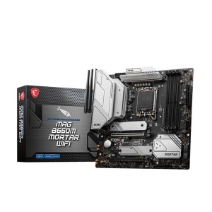 MSI MAG B660M MORTAR WIFI Intel B660 Soket 1700 DDR5 6200MHz (O.C.) mATX Anakart