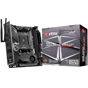 MSI MPG B550I GAMING EDGE WIFI Amd B550 Soket AM4 DDR4 4600MHz (O.C) M.2 ATX Anakart