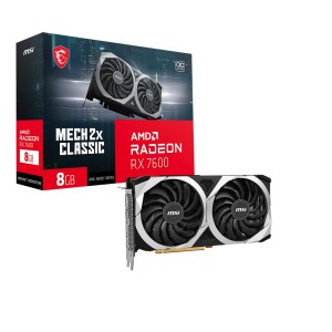 MSI VGA RADEON RX 7600 MECH 2X CLASSIC 8G OC RX7600 8GB GDDR6 128Bit AMD Ekran Kartı