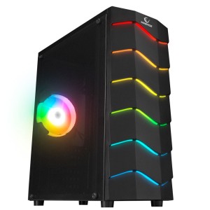 Rampage ARC-X RGB Ledli Siyah Akrilik Panel 120mm Fanlı Mid-Tower Oyuncu Kasası