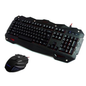 Rampage KM-R1 Siyah Usb Makrolu Ledli Türkçe Q Multimedia Gaming Klavye + Mouse Set