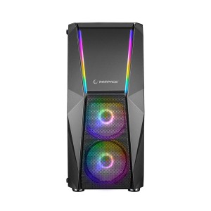 Rampage X-FORCE 3*RGB Fanlı 600W 80 Plus Bronze Temperli Cam Gaming Kasa