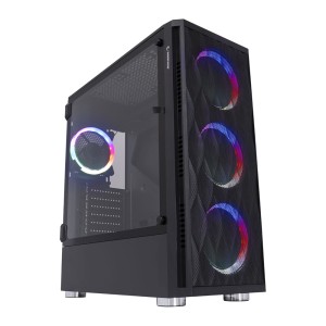 Rampage X-HORSE Temperli Cam 650W 80 Plus Bronze 4 x Rainbow Fan 1x Usb 3.0 1xUsb 2.0 Gaming Kasa