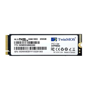 TwinMOS NVMeEGBM2280 256GB PCIe 3DNAND NVMe M.2 SSD Okuma Hızı 2455MB / Yazma Hızı 1832MB