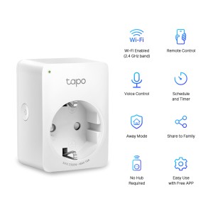 TP-Link Tapo P100 Mini Wi-Fi Akıllı Priiz (Tekli)