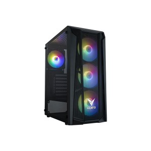 VENTO VG15FE RGB-FSP 650W 80Plus Mesh Temperli Camlı USB 3.0 ATX Rainbow Gaming Kasa