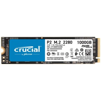 CRUCIAL 1TB P2 CT1000P2SSD8 NVMe M.2 SSD Okuma Hızı 2400MB / Yazma Hızı 1800MB