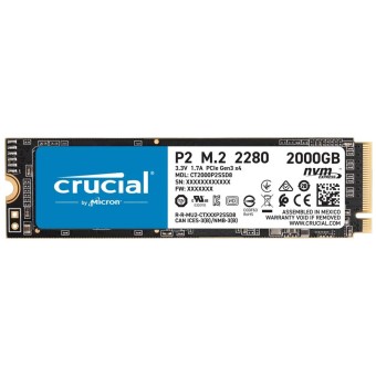 CRUCIAL 2TB P2 CT2000P2SSD8 NVMe M.2 SSD Okuma Hızı 2400MB / Yazma 1900MB