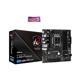 ASROCK B760M PG LIGHTNING Intel B760 Soket LGA1700 DDR5 7200MHzmATX Anakart