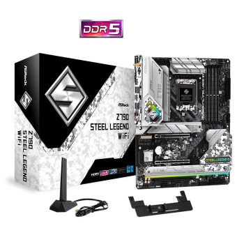 ASROCK Z790 STEEL LEGEND WIFI Intel Z790 Soket 1700 DDR5 7200MHz (OC) Wi-Fi 6E ATX Anakart