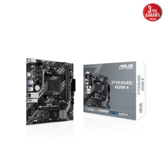 ASUS PRIME A520M-R AMD A520 AM4 DDR4 5100Mhz  M2 USB3.2 mATX Anakart