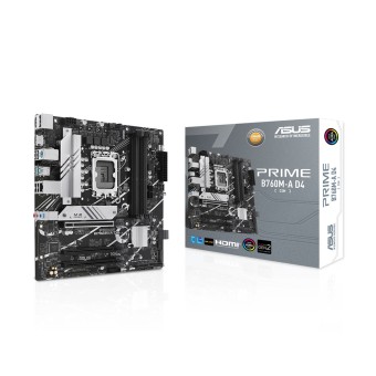 ASUS PRIME B760M-A D4 CSM Intel B760 LGA1700 DDR4 5333Mhz 2xM2 USB3.2 mATX Anakart