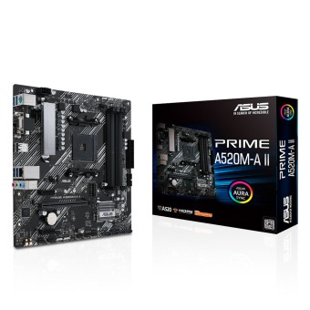 ASUS PRIME A520M-A II AMD A520 AM4  Soket DDR4 4800MHz (O.C.) M.2 mATX Anakart