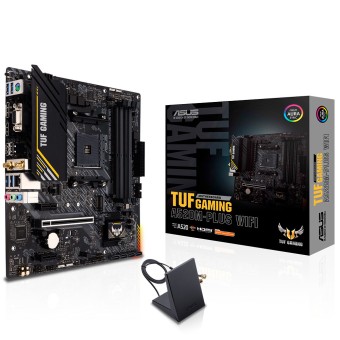 ASUS TUF GAMING A520M-PLUS WIFI AMD A520 AM4 DDR4 4800 Mhz  WIFI BT AURA RGB mATX Anakart