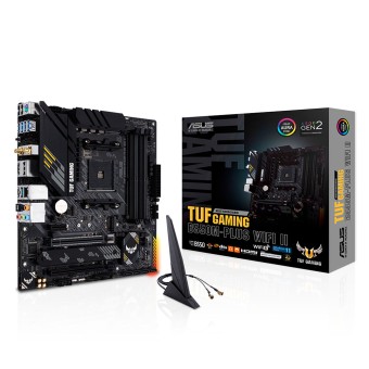 ASUS TUF GAMING B550M-PLUS WIFI II AMD B550 Soket AM4 DDR4 4866MHz (OC) M.2 mATX Anakart