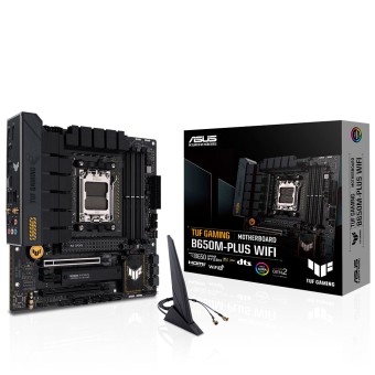 ASUS TUF GAMING B650M-PLUS WIFI AMD B650 Soket AM5 DDR5 6400MHz (OC) M.2 mATX Anakart