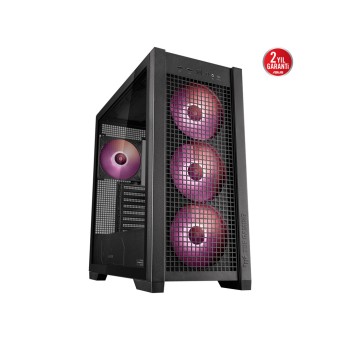 ASUS TUF Gaming GT302 ARGB 4x140mmARGB Fanlı Temperli Cam Mid Tower Siyah Gaming Kasa