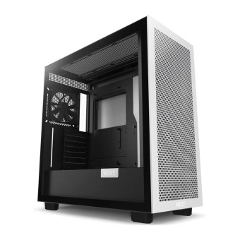 NZXT H7 Flow Temperli Camlı Mesh Panel ATX Siyah/Beyaz Mid Tower Kasa-CM-H71FG-01