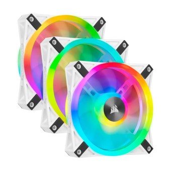 Corsair iCUE QL120 RGB 3x120mm PWM Fanlı Beyaz 3'lü Kit