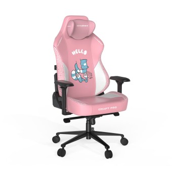 DXRacer Cadeira Craft Pro Pembe Hello Cat Oyuncu Koltuğu